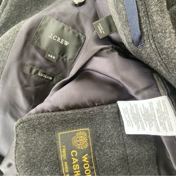 J. Crew Ludlow Topcoat in Italian Wool Cashmere Heather Charcoal F5543 $450 - Picture 11 of 17